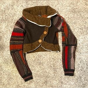 EUC 'Preloved Handmade' by Anthropologie Cropped Sweater Sz Sm